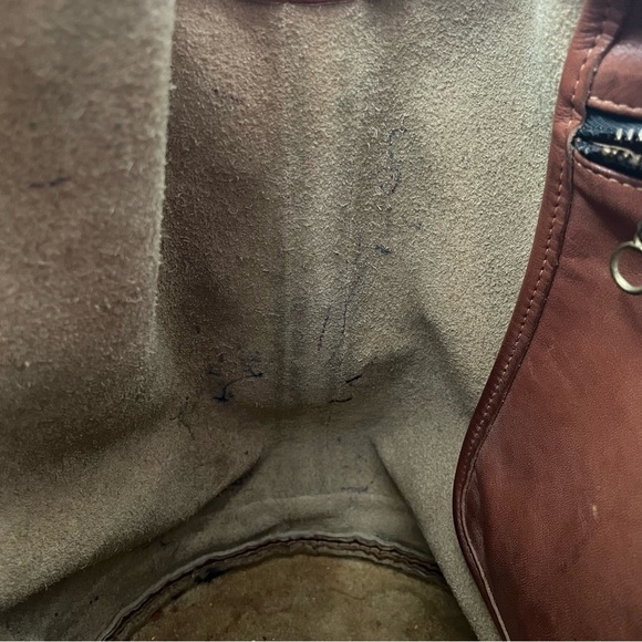 Vintage Coach Spectator Drawstring Duffle Shoulder Bag Brown Cream RARE - Picture 8 of 13